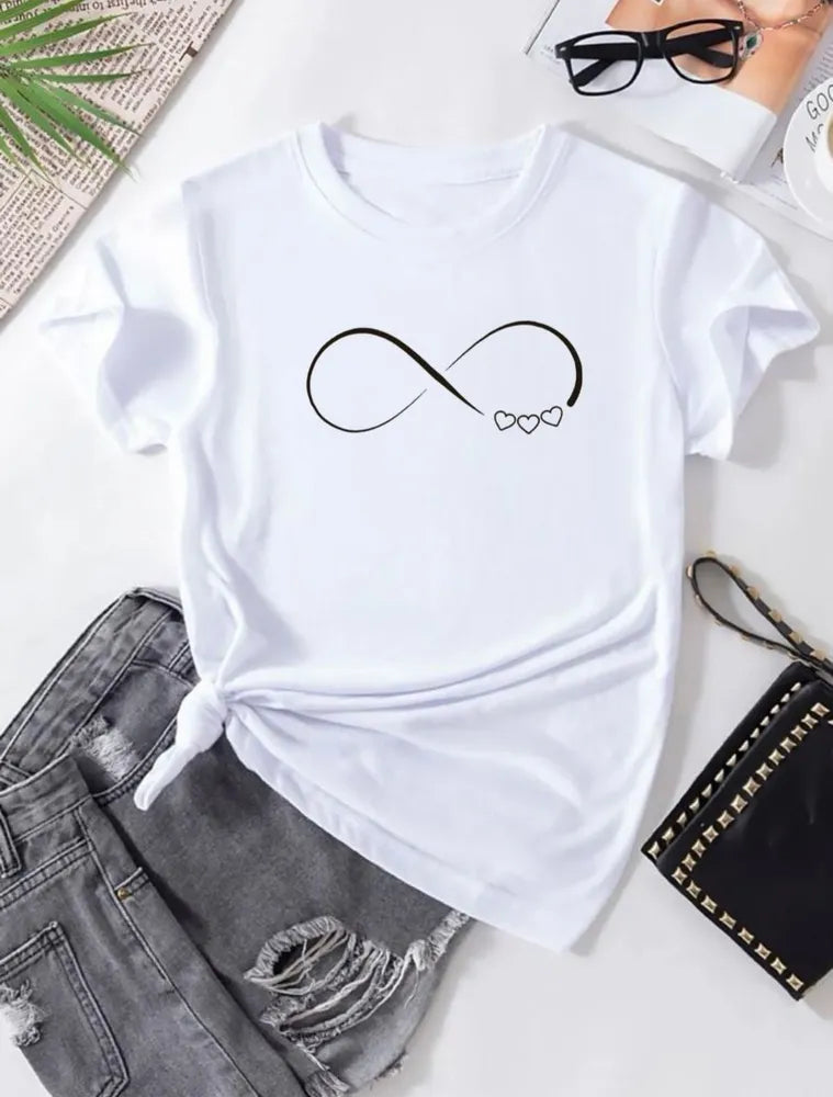 Afslappet T-shirt med Grafisk Print