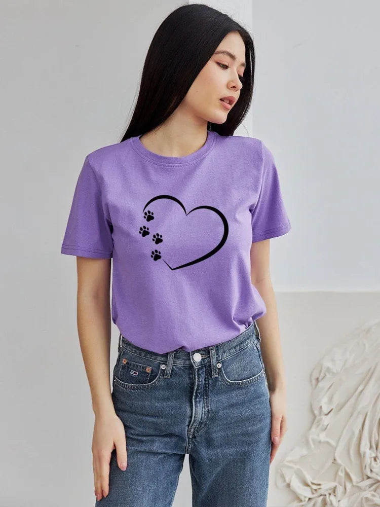 Afslappet T-shirt med Grafisk Print