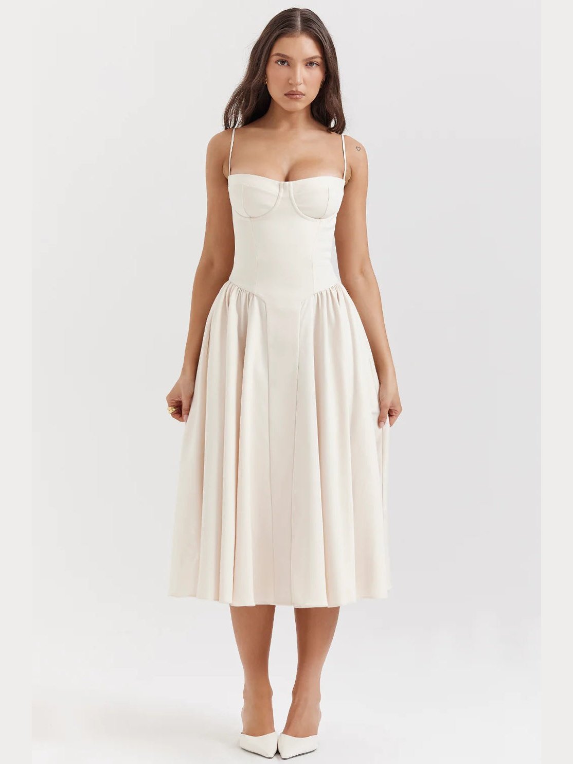 Aftenkjole med Korsettop